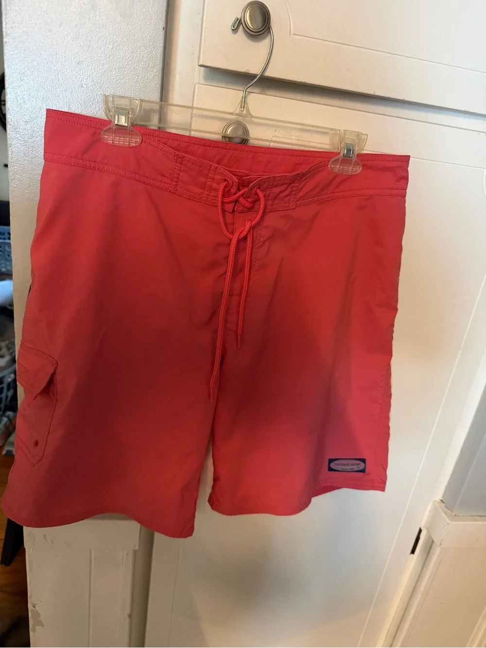 Vineyard Vines Men's Coral-Red Swim Board Shorts